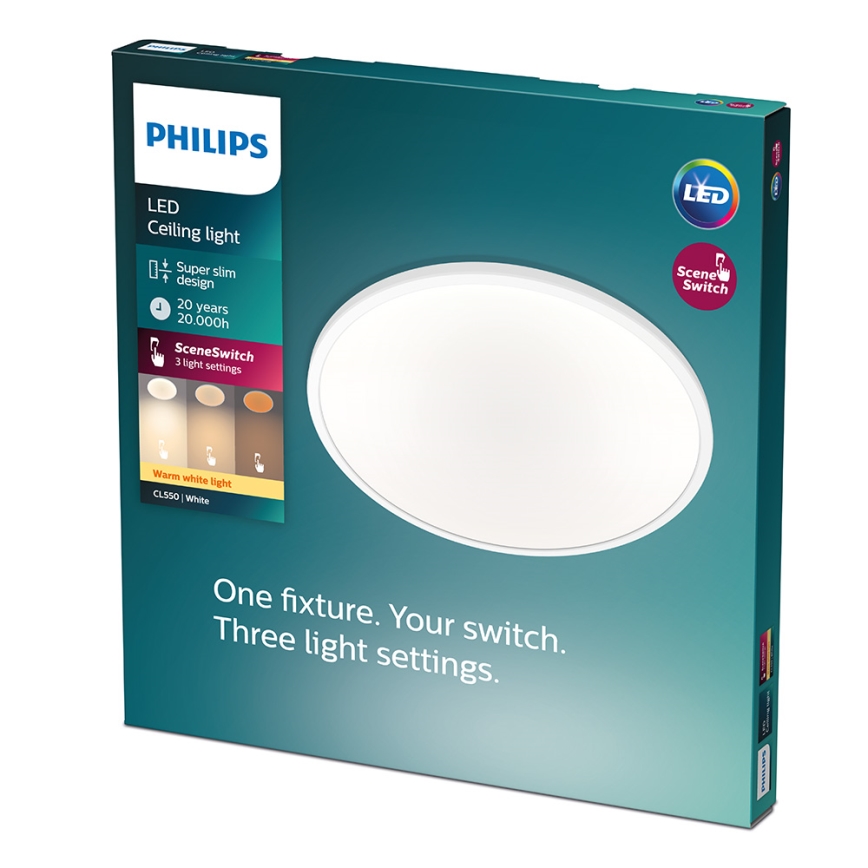 Philips - Lámpara de techo LED regulable CLEAR LED/18W/230V 2700K