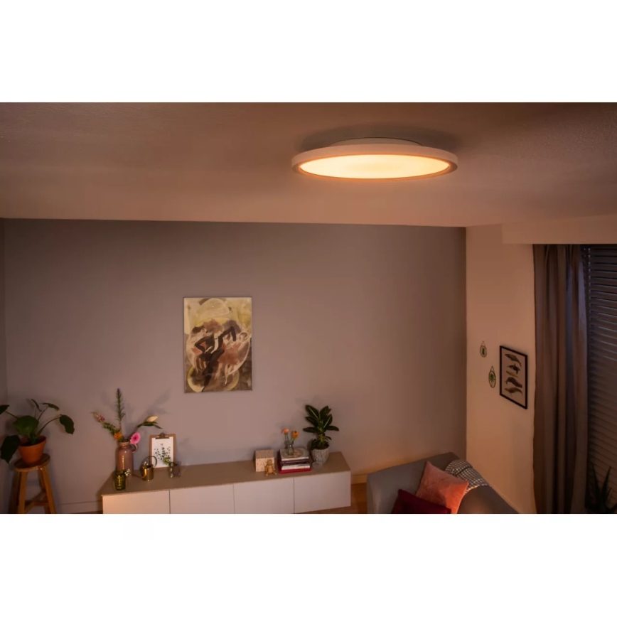 Philips - Lámpara de techo LED regulable Hue AURELLE LED/21W/230V 2200-6500K Ø 39,5 cm blanca