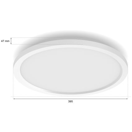 Philips - Lámpara de techo LED regulable Hue AURELLE LED/21W/230V 2200-6500K Ø 39,5 cm blanca