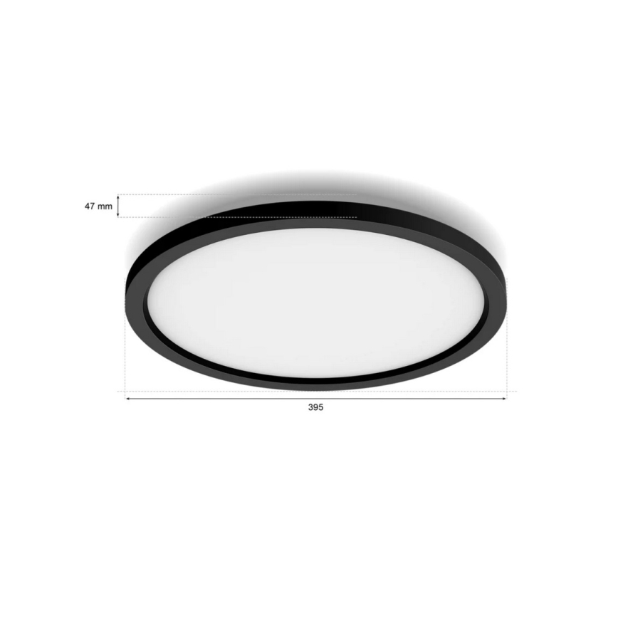 Philips - Luminaria de techo LED regulable Hue AURELLE LED/21W/230V 2200-6500K Ø 39,5 cm negra