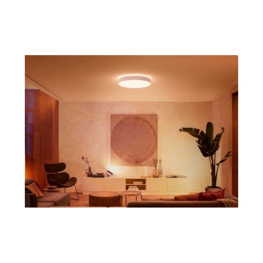 Philips - Lámpara de techo LED regulable Hue LED/48W/230V 2200–6500K Ø 551 mm blanca + mando a distancia