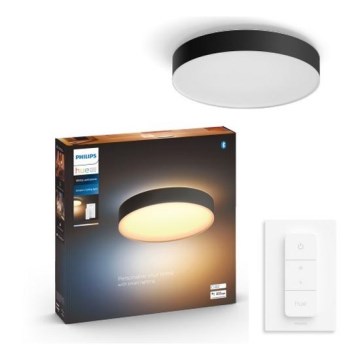 Philips - Lámpara de techo LED regulable Hue LED/33,5W/230V 2200-6500K Ø 425 mm negro + mando a distancia