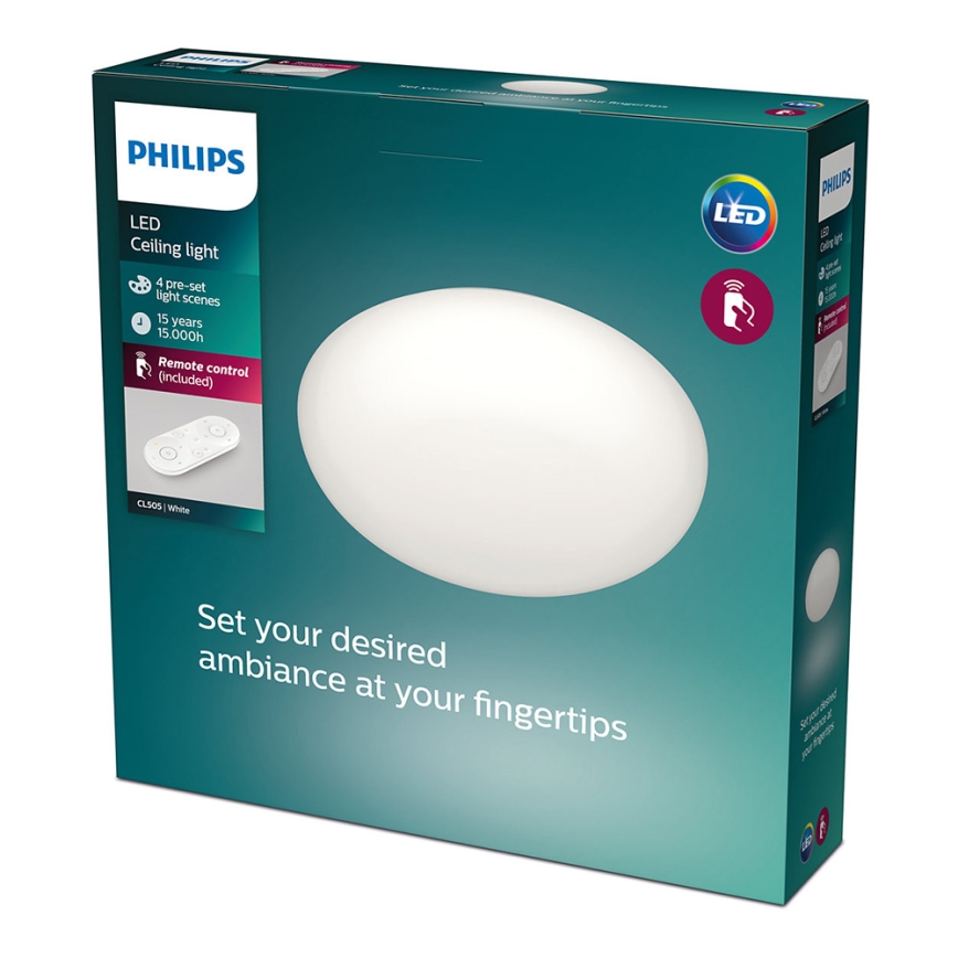 Philips - Lámpara de techo LED regulable 1xLED/23W/230V con mando a distancia