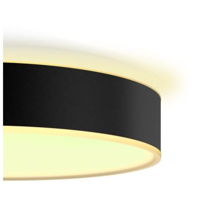 Philips - Lámpara de techo regulable Hue LED/19,2W/230V 2200-6500K Ø 381 mm negra + mando a distancia