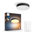 Philips - Lámpara de techo regulable Hue LED/19,2W/230V 2200-6500K Ø 381 mm negra + mando a distancia