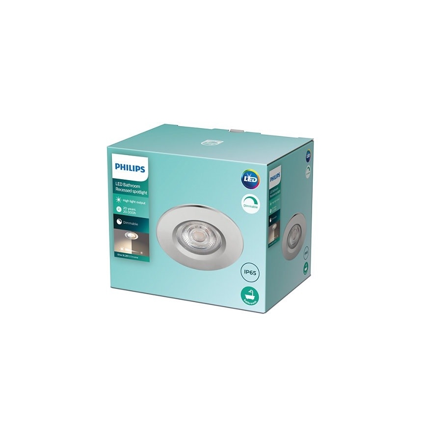 Philips - Lámpara empotrable LED para el baño DIVE 1xLED/5W/230V IP65
