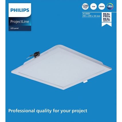Philips - Lámpara empotrada LED PROJECTLINE LED/15W/230V 29,5x29,5 cm