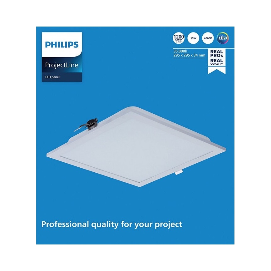 Philips - Lámpara empotrada LED PROJECTLINE LED/15W/230V 29,5x29,5 cm