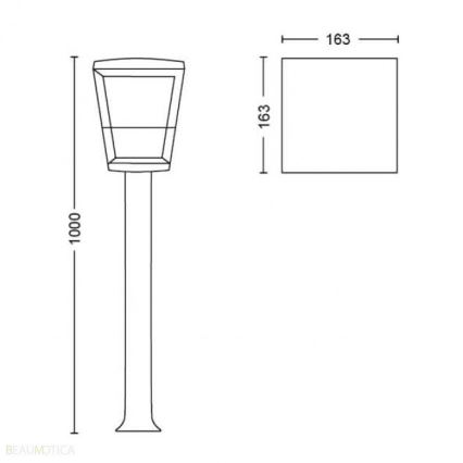 Philips - Lámpara exterior LED RGB Hue ECONIC LED/15W/230V IP44