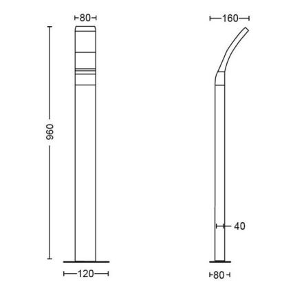 Philips - Lámpara LED de exterior LED/12W/230V 2700K 96 cm IP44