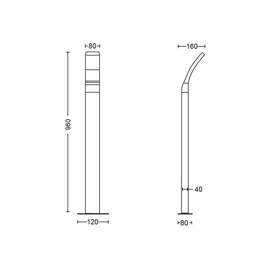 Philips - Lámpara LED de exterior LED/12W/230V 4000K 96 cm IP44