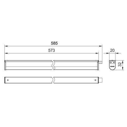Philips - Lámpara LED debajo del gabinete PROJECTLINE LED/6,5W/230V 3000/4000/6500K