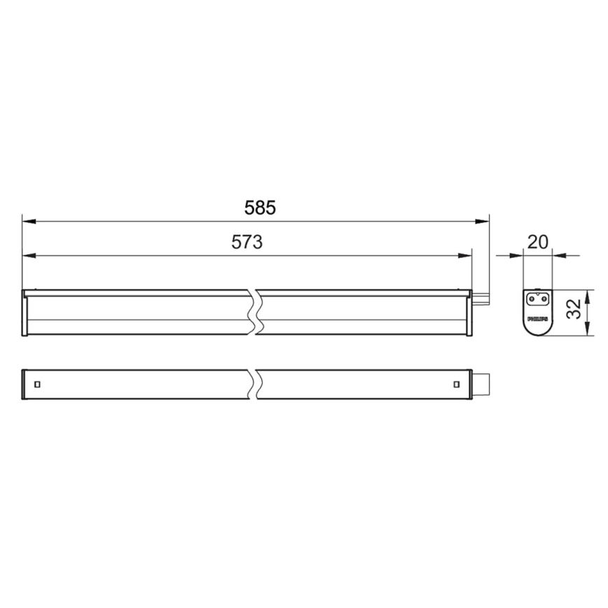 Philips - Lámpara LED debajo del gabinete PROJECTLINE LED/6,5W/230V 3000/4000/6500K