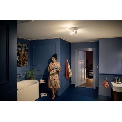 Philips - Lámpara de baño LED regulable Hue ADORE 3xGU10/5W/230V IP44 + mando a distancia