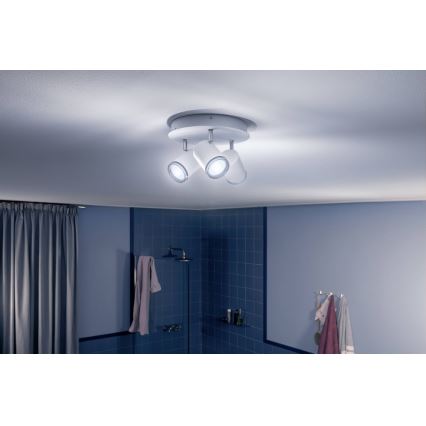 Philips - Lámpara de baño LED regulable Hue ADORE 3xGU10/5W/230V IP44 + mando a distancia