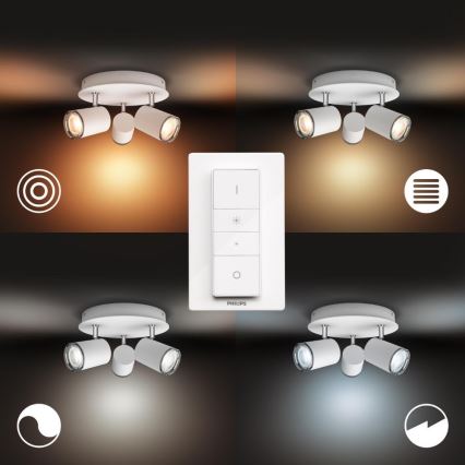 Philips - Lámpara de baño LED regulable Hue ADORE 3xGU10/5W/230V IP44 + mando a distancia