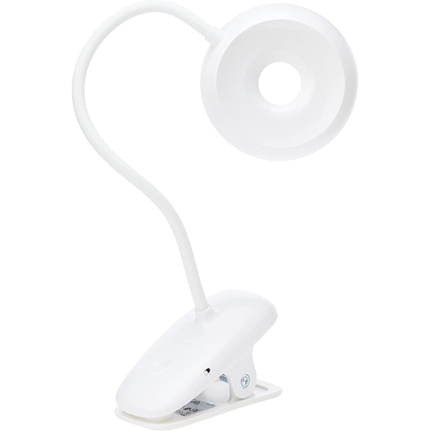 Philips - Lámpara LED regulable con clip DONUTCLIP LED/3W/5V 1200 mAh CRI 90 blanco