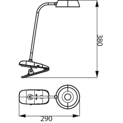 Philips - Lámpara LED regulable con clip DONUTCLIP LED/3W/5V 1200 mAh CRI 90 rosa