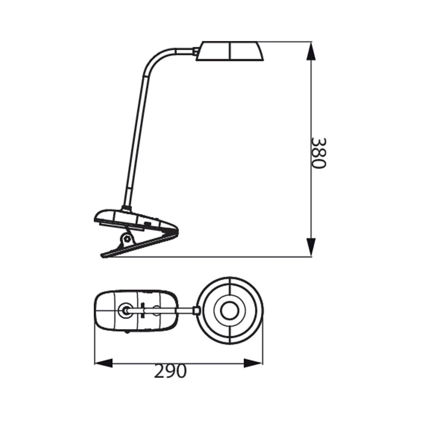 Philips - Lámpara LED regulable con clip DONUTCLIP LED/3W/5V 1200 mAh CRI 90 rosa