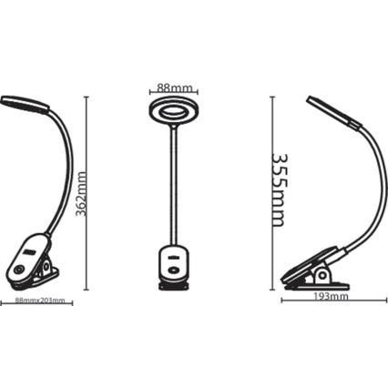 Philips - Lámpara LED regulable con clip LED/5W/5V CRI 90