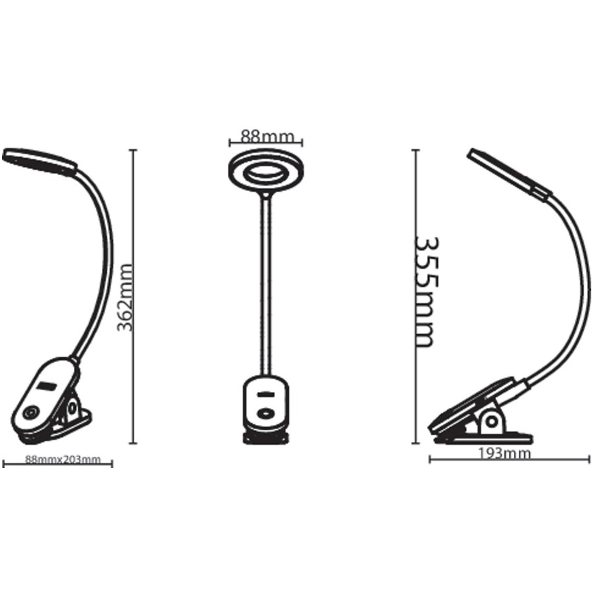 Philips - Lámpara LED regulable con clip LED/5W/5V CRI 90