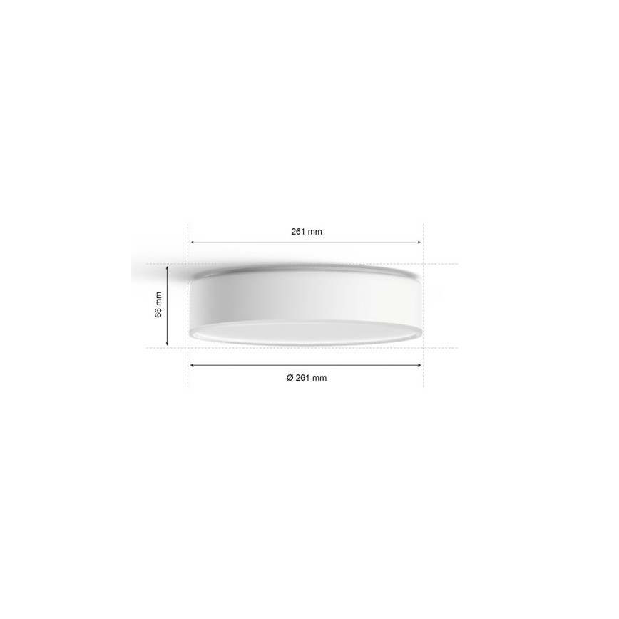 Philips - Plafón LED regulable Hue LED/9,6W/230V 2200-6500K d. 261 mm blanco + mando a distancia