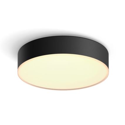 Philips - Plafón LED regulable Hue LED/9,6W/230V 2200-6500K d. 261 mm negro + mando a distancia