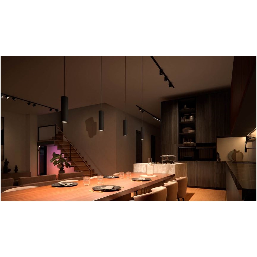 Philips - Lámpara colgante regulable con cable para sistema de riel Hue PERIFO LED RGB/5,2W/24V 2000-6500K