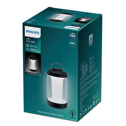 Philips - Lámpara portátil LED regulable CICERO LED/6W/5V 4000 mAh IP54