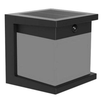 Philips - Lámpara solar de pared LED con sensor DIARA LED/3,8W/3,7V 800 mAh 2700K IP44 negro