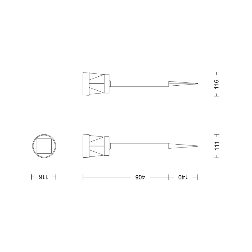 Philips - Lámpara solar LED AVERY LED/1,8W/3,7V 2600 mAh 2700K IP44