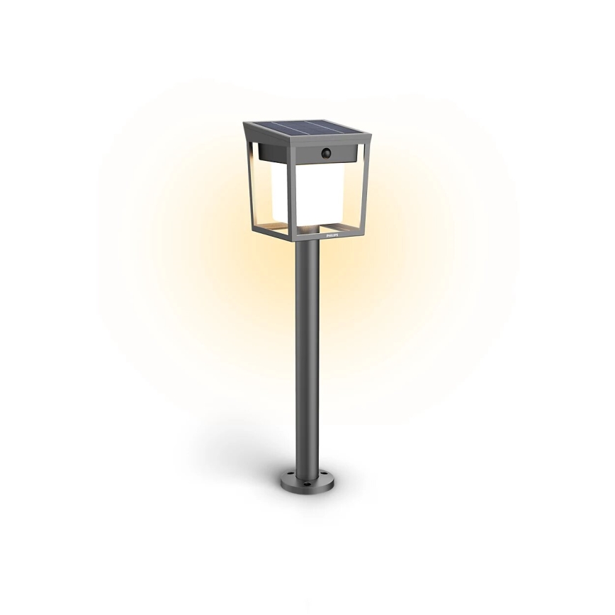 Philips - Lámpara solar LED con sensor de movimiento y crepuscular BLAISE LED/1,5W/3,7V 2600 mAh 3000K IP44