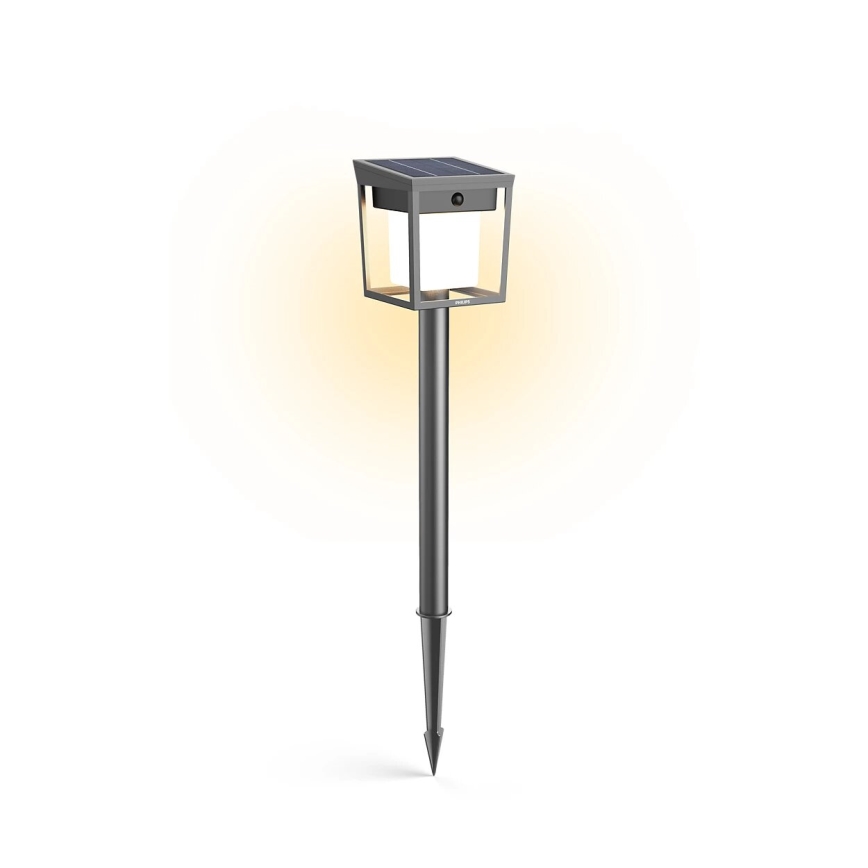 Philips - Lámpara solar LED con sensor de movimiento y crepuscular BLAISE LED/1,5W/3,7V 2600 mAh 3000K IP44