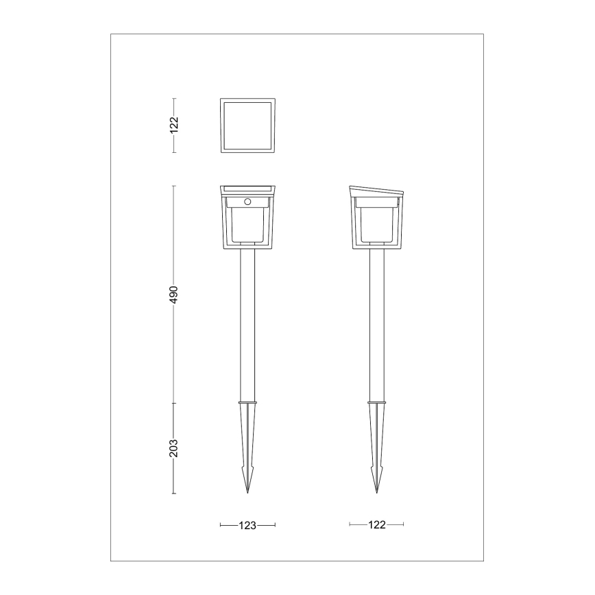 Philips - Lámpara solar LED con sensor de movimiento y crepuscular BLAISE LED/1,5W/3,7V 2600 mAh 3000K IP44