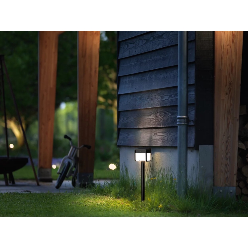 Philips - Lámpara solar LED con sensor de movimiento y crepuscular EZRA LED/1,8W/3,7V 2600 mAh 3000K IP44