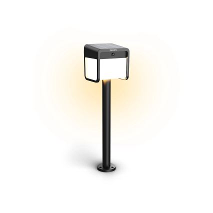 Philips - Lámpara solar LED con sensor de movimiento y crepuscular EZRA LED/1,8W/3,7V 2600 mAh 3000K IP44