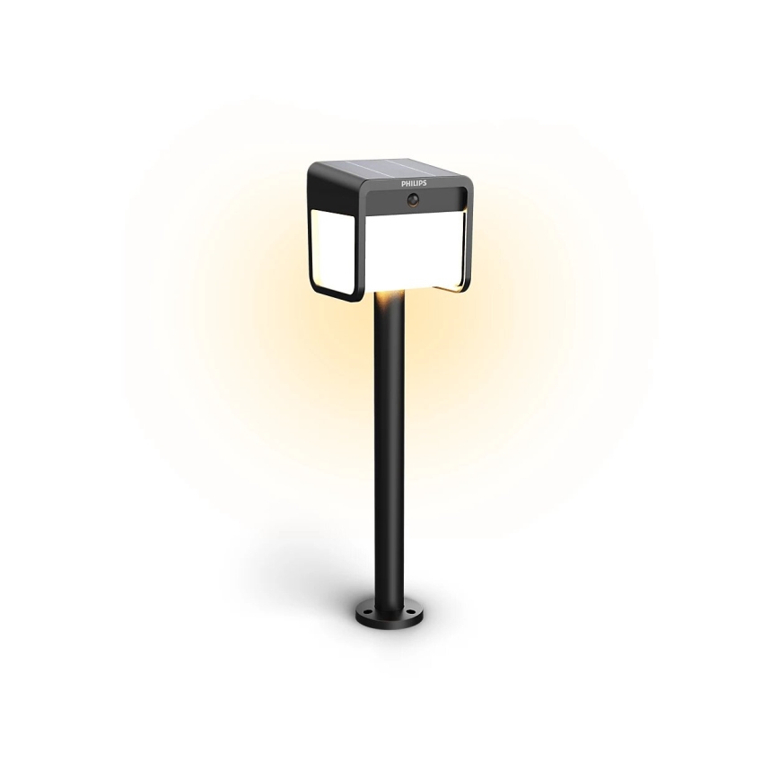 Philips - Lámpara solar LED con sensor de movimiento y crepuscular EZRA LED/1,8W/3,7V 2600 mAh 3000K IP44
