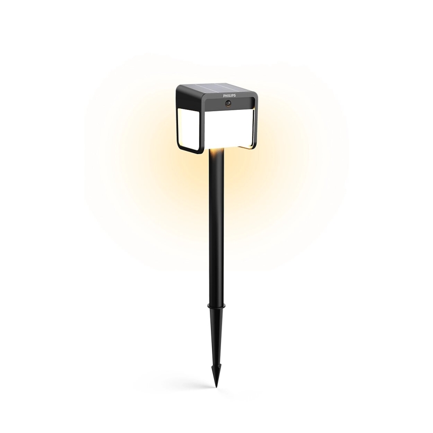 Philips - Lámpara solar LED con sensor de movimiento y crepuscular EZRA LED/1,8W/3,7V 2600 mAh 3000K IP44