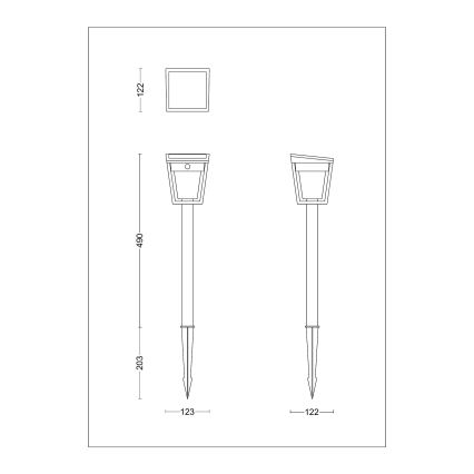 Philips - Lámpara solar LED con sensor de movimiento y crepuscular NISSA LED/1,8W/3,7V 2600 mAh 3000K IP44