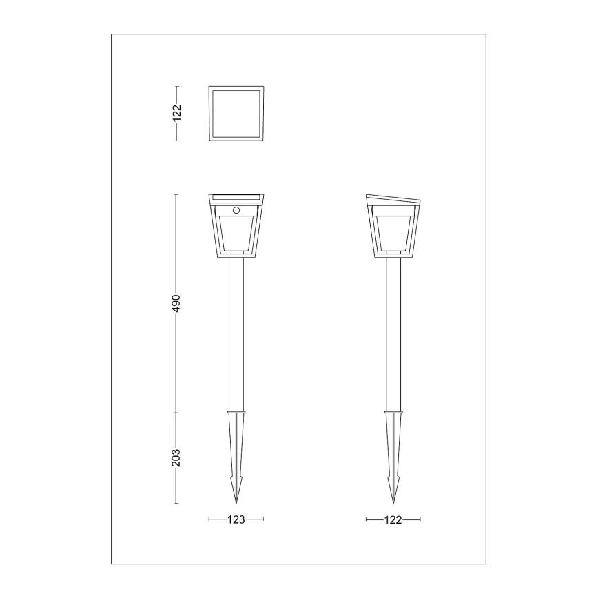 Philips - Lámpara solar LED con sensor de movimiento y crepuscular NISSA LED/1,8W/3,7V 2600 mAh 3000K IP44