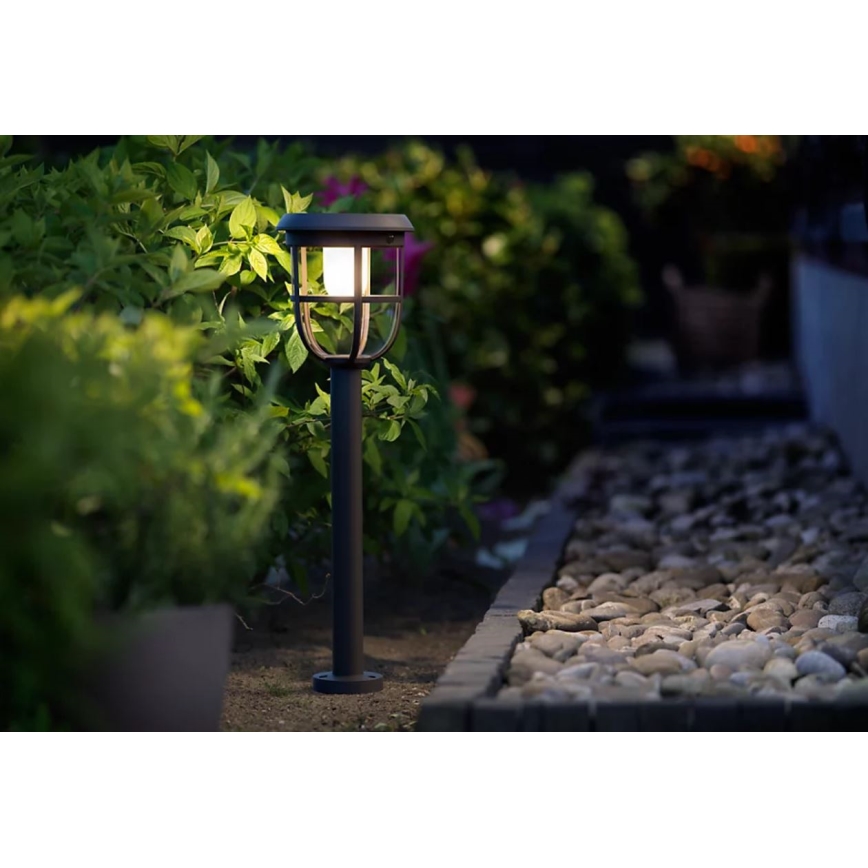 Philips - Lámpara solar LED con sensor de movimiento y crepuscular RADII LED/1,3W/3,7V 2000 mAh 3000K IP44