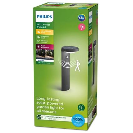 Philips - Lámpara solar LED con sensor LED/1,2W/4V 1800 mAh 3000K IP44