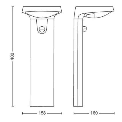 Philips - Lámpara solar LED con sensor LED/1,2W/4V 1800 mAh 3000K IP44