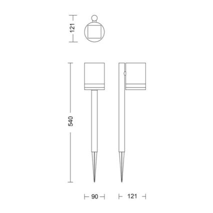 Philips - Lámpara solar LED FYCE LED/1,5W/3,7V 1200 mAh IP44