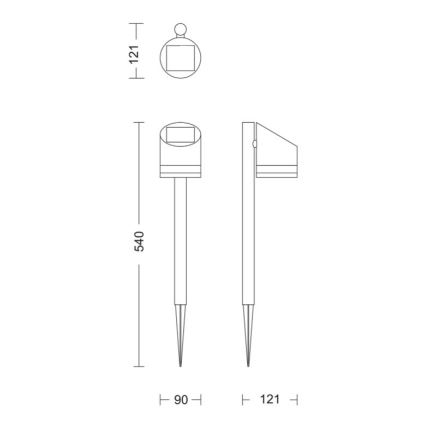 Philips - Lámpara solar LED FYCE LED/1,5W/3,7V 1200 mAh IP44