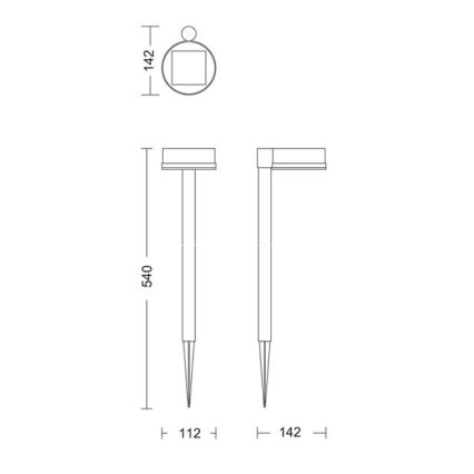Philips - Lámpara solar LED VYNCE LED/1,5W/3,7V 1500 mAh IP44