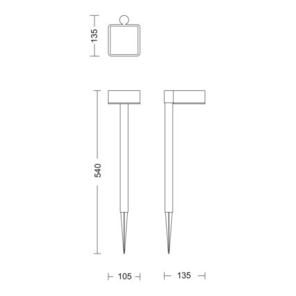 Philips - Lámpara solar LED VYNCE LED/1,5W/3,7V 1500 mAh IP44