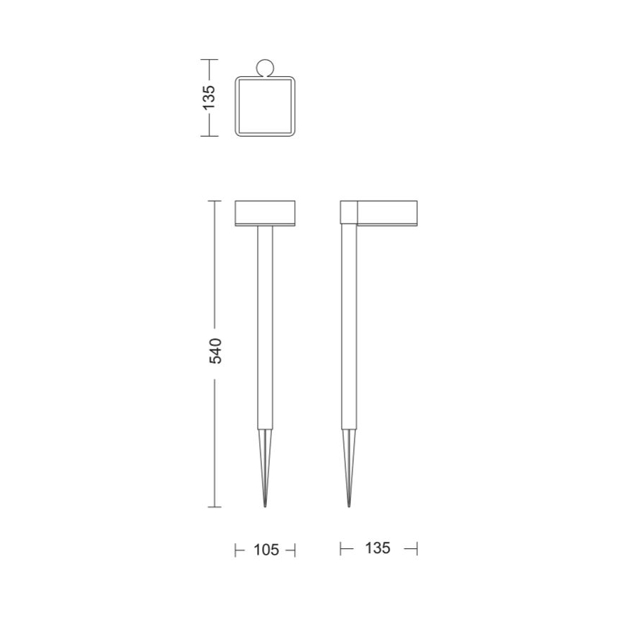Philips - Lámpara solar LED VYNCE LED/1,5W/3,7V 1500 mAh IP44
