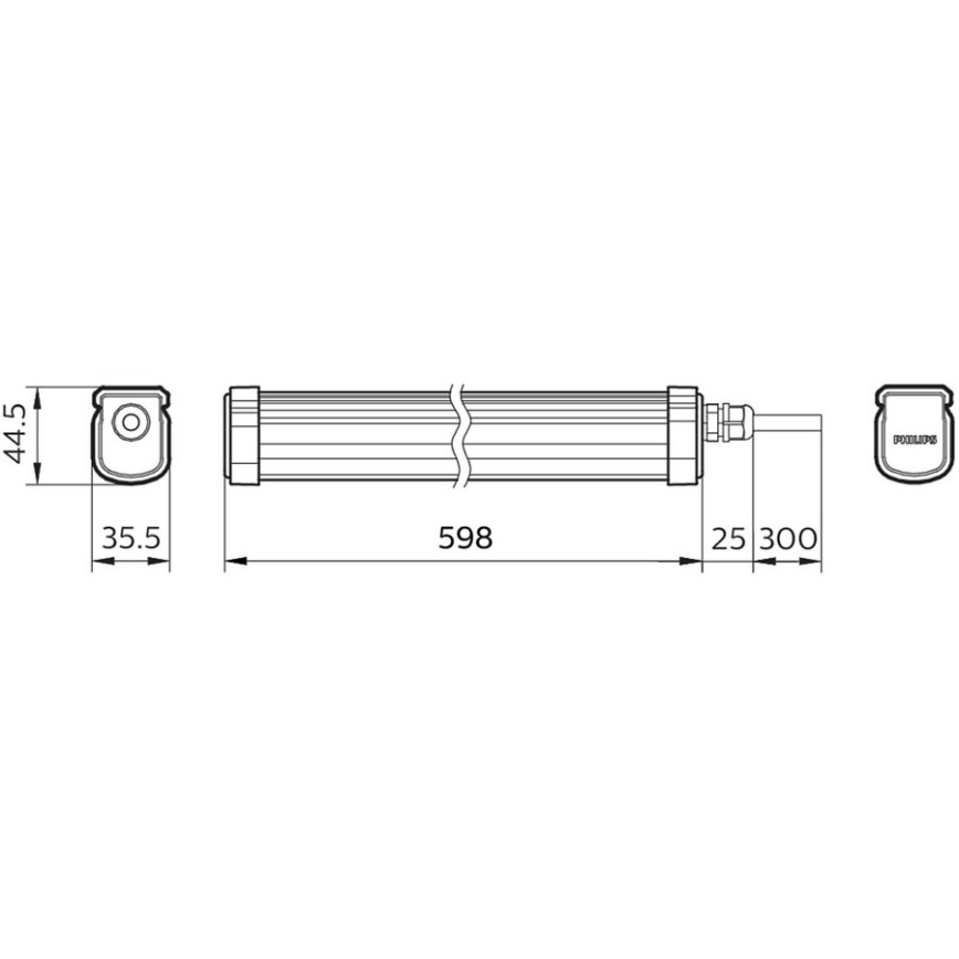 Philips - Lámpara técnica LED PROJECTLINE LED/17W/230V IP65