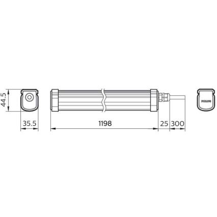 Philips - Lámpara técnica LED PROJECTLINE LED/34W/230V IP65